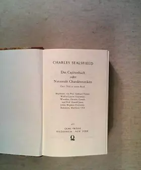 Couverture du produit · Das Cajütenbuch oder Nationale Charakteristiken: Zwei Tle. in 1 Bd. Bearb. v. Gerhard Friesen u. Harold Jantz (Olms Presse)