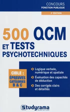Couverture du produit · 500 QCM et tests psychotechniques