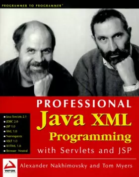 Couverture du produit · Professional Java XML Programming with Servlets and JSP