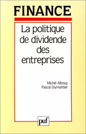 Couverture du produit · La Politique de dividende des entreprises