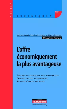 Couverture du produit · L'offre économiquement la plus avantageuse