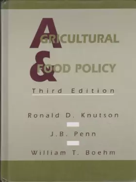 Couverture du produit · Agricultural and Food Policy
