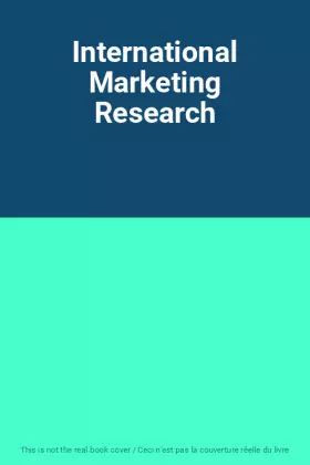 Couverture du produit · International Marketing Research