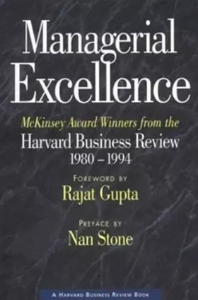 Couverture du produit · Managerial Excellence: McKinsey Award Winners from the Harvard Business Review, 1980-1994 (Harvard Business Review Book)