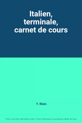 Couverture du produit · Italien, terminale, carnet de cours