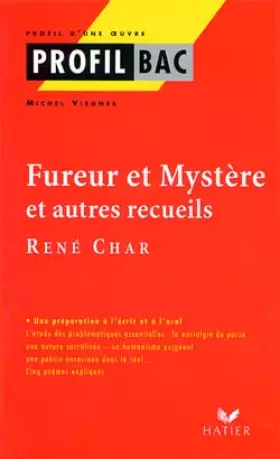 Couverture du produit · Fureur et mystère et autres recueils, René Char
