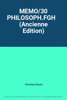 Couverture du produit · MEMO/30 PHILOSOPH.FGH    (Ancienne Edition)