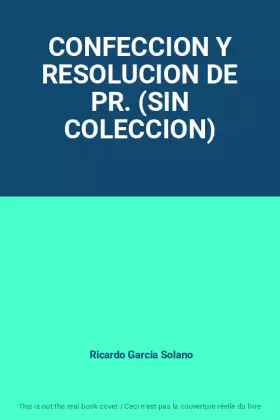 Couverture du produit · CONFECCION Y RESOLUCION DE PR. (SIN COLECCION)