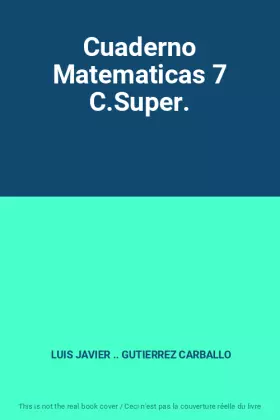 Couverture du produit · Cuaderno Matematicas 7 C.Super.