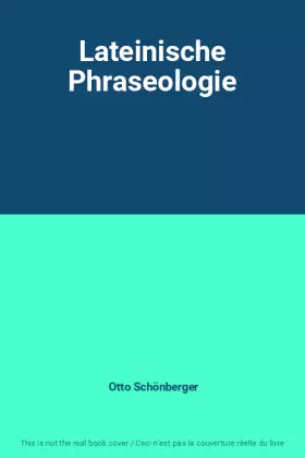 Couverture du produit · Lateinische Phraseologie