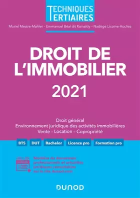 Couverture du produit · Droit de l'immobilier 2021 (2021)