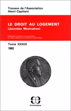 Couverture du produit · tome XXXIII Le droit au logement