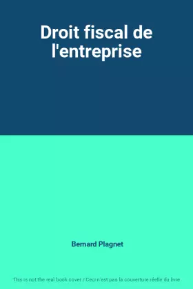 Couverture du produit · Droit fiscal de l'entreprise