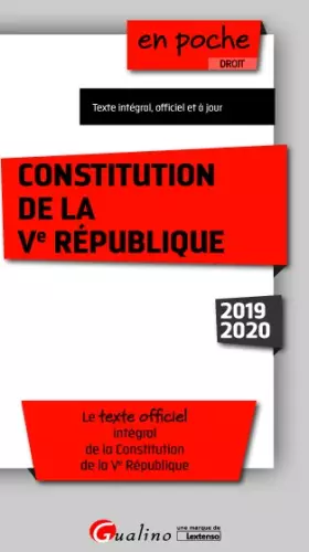 Couverture du produit · Constitution de la Ve République