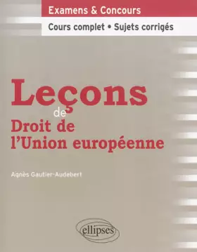 Couverture du produit · Leçons de Droit de l'Union Européenne