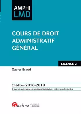 Couverture du produit · COURS DE DROIT ADMINISTRATIF GENERAL - 2EME EDITION