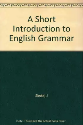 Couverture du produit · A short introduction to English grammar
