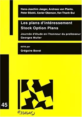 Couverture du produit · LES PLANS D'INTERESSEMENT STOCK OPTION PLANS