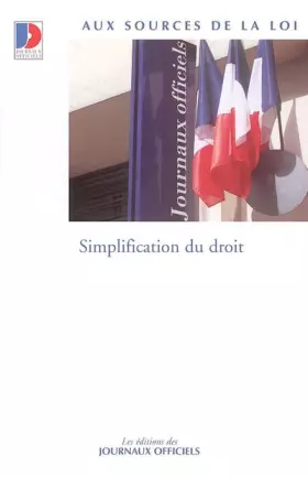 Couverture du produit · Simplification du droit