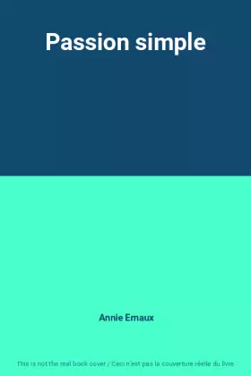 Couverture du produit · Passion simple