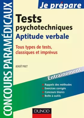 Couverture du produit · Tests psychotechniques - Concours paramédicaux