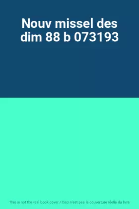 Couverture du produit · Nouv missel des dim 88 b 073193