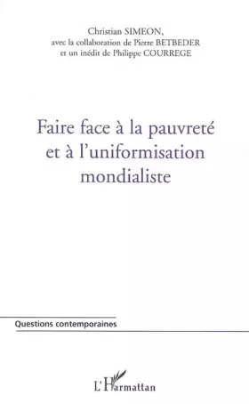 Couverture du produit · Faire face à la pauvreté et à l'uniformisation mondialiste