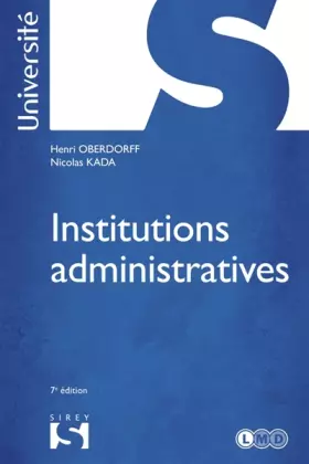 Couverture du produit · Institutions administratives - 7e éd.