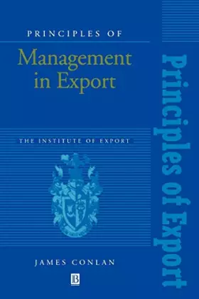 Couverture du produit · Principles of Management in Export: The Institute of Export