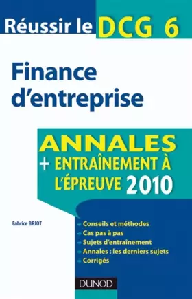 Couverture du produit · DCG 6 Finance d'entreprise