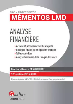 Couverture du produit · Mémentos LMD - Analyse financière 2015-2016, 12ème Ed.