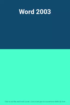 Couverture du produit · Word 2003
