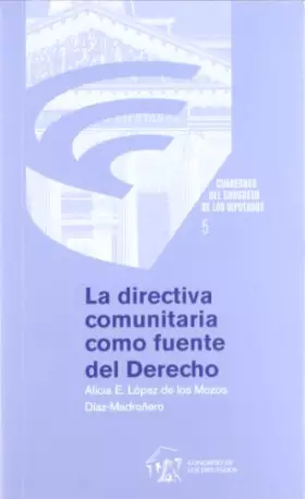 Couverture du produit · Directiva comunitaria como fuente del derecho, la
