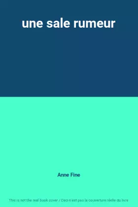 Couverture du produit · une sale rumeur