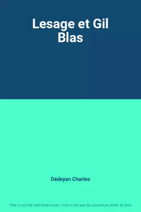 Couverture du produit · Lesage et Gil Blas