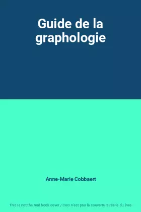 Couverture du produit · Guide de la graphologie