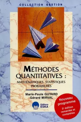 Couverture du produit · Méthodes quantitatives : mathématiques, statistiques, probabilités, 2e édition