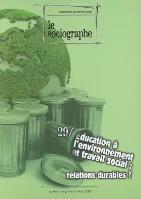 Couverture du produit · Sociographe 29 Education a l Environnement et le Travail Social