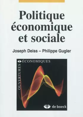 Couverture du produit · Politique économique et sociale