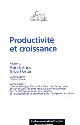 Couverture du produit · Productivité et croissance