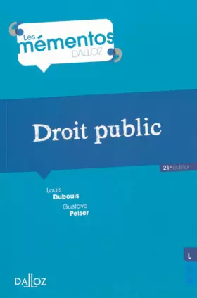 Couverture du produit · Droit public - 21e éd.