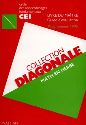 Couverture du produit · Diagonale, CE1. Guide du maître