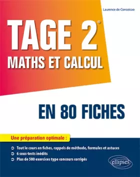 Couverture du produit · TAGE 2 : Maths et calcul en 80 fiches