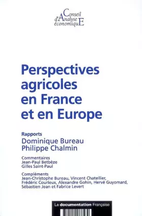 Couverture du produit · Perspectives agricoles en France et en Europe