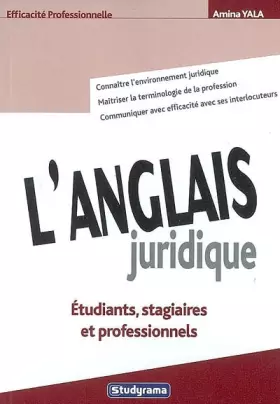 Couverture du produit · L'Anglais juridique