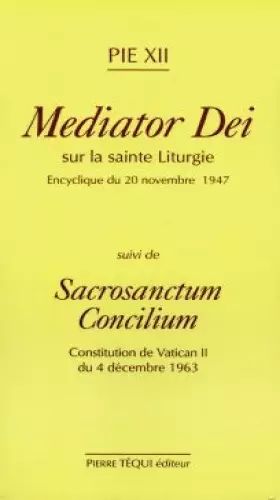 Couverture du produit · Mediator dei et sacrosanctum