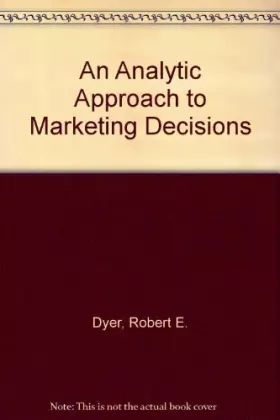 Couverture du produit · An Analytic Approach to Marketing Decisions