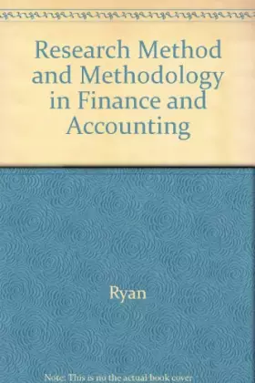 Couverture du produit · Research Method and Methodology in Finance and Accounting