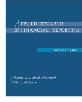 Couverture du produit · Applied Research in Financial Reporting: Text and Cases