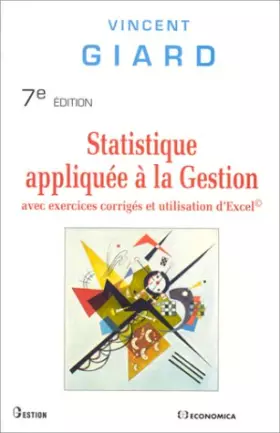 Couverture du produit · Statistique appliquée à la gestion avec exercices corrigés et utilisation d'Exce